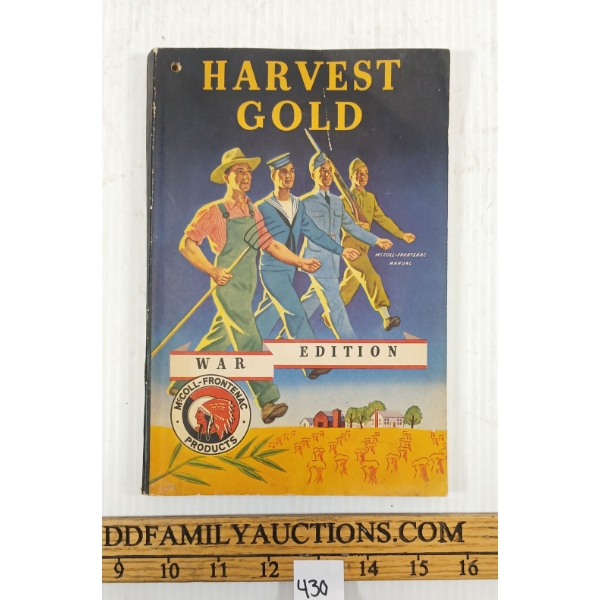 1944 RED INDIAN MCCOLL-FRONTENAC HARVEST GOLD WAR EDITION MACHINERY MANUAL