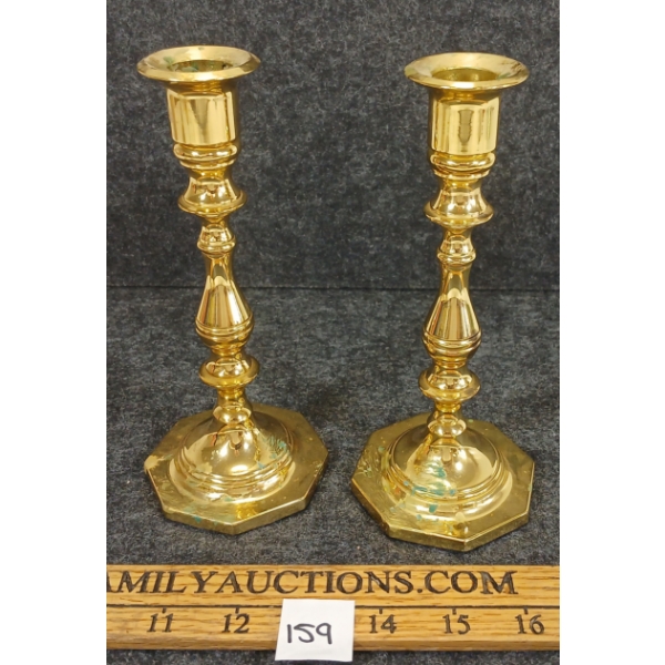 PAIR OF BALDWIN BRASS CANDLESTICK HOLDERS