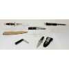 Image 2 : LOT OF 5 - FOLDING & FIXED BLADE KNIVES W/ SHEATHS