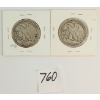 Image 2 : LOT OF 2 - 1933 & 1934 US 50 CENT SILVER COINS