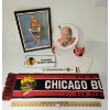 Image 1 : JOB LOT - CHICAGO BLACK HAWKS HOCKEY COLLECTIBLES - SCARF, MINI STICK, FRAMED PHOTO, ETC