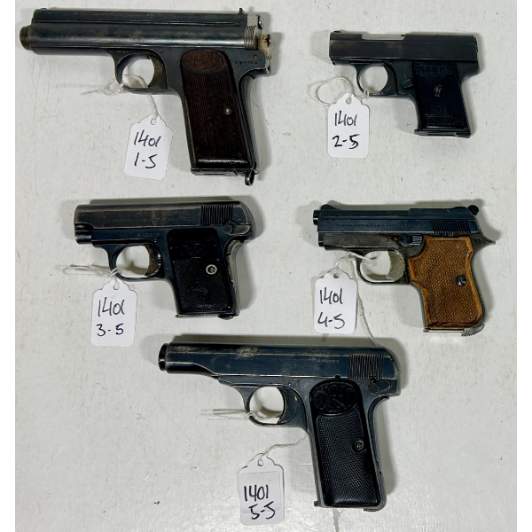 LOT OF 5 - PROHIBITED HANDGUNS