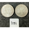 Image 1 : LOT OF 2 - 1962 & 1963 CDN SILVER DOLLARS - VOYAGEUR