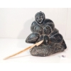 Image 2 : HUNTER PLUCKING BIRD BY TIMOTHY NAYOUMEALOOK (PRS CDN ARTIST) - ANTLER & STONE