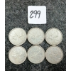 Image 1 : LOT OF 6 - 1960-1966 CDN 25 CENT COINS