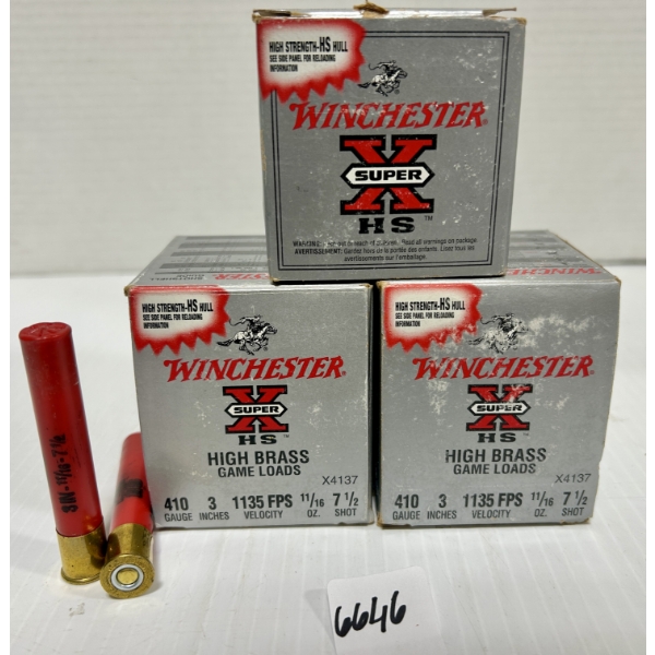 AMMO: 75X WINCHESTER .410 GA 3 IN - #7.5
