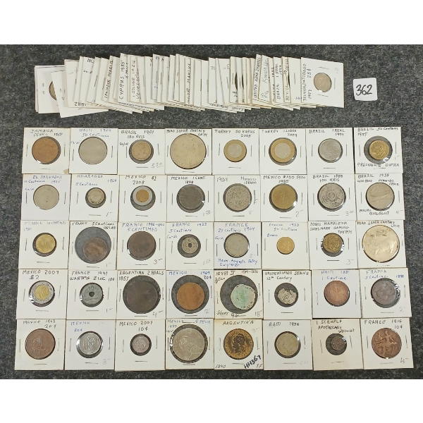 QTY 1200'S-1990'S WORLD COINS - MEXICO, SOUTH AMERICA, CYPRUS, ETC