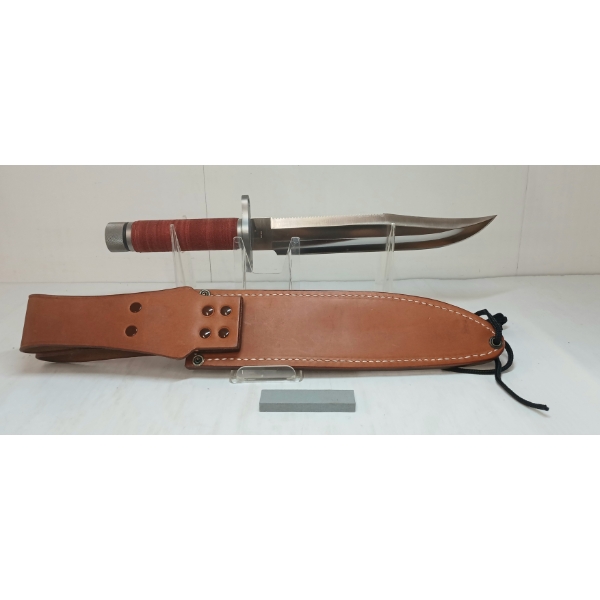 AL MAR 25TH ANNIVERSARY SPECIAL FORCES GREEN BERET KNIFE W/ SHEATH