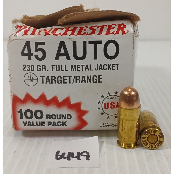 AMMO: APPROX 90X WINCHESTER .45 AUTO - 230GR - FMJ