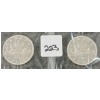 Image 1 :  LOT OF 2 - 1963 CDN SILVER DOLLARS - VOYAGEUR