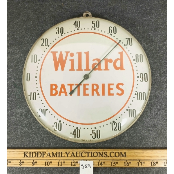 WILLARD BATTERIES THERMOMETER