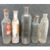 Image 2 : LOT OF 5 - APOTHECARY BOTTLES - INCL POISON & LOTION, ETC