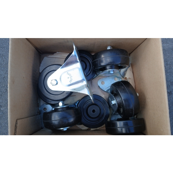 LOT OF 8 - CASTORS & WHEELS - 4IN