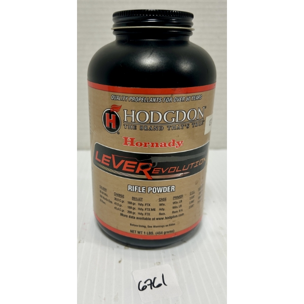 POWDER: APPROX 0.5 LB HODGDON LEVEREVOLUTION