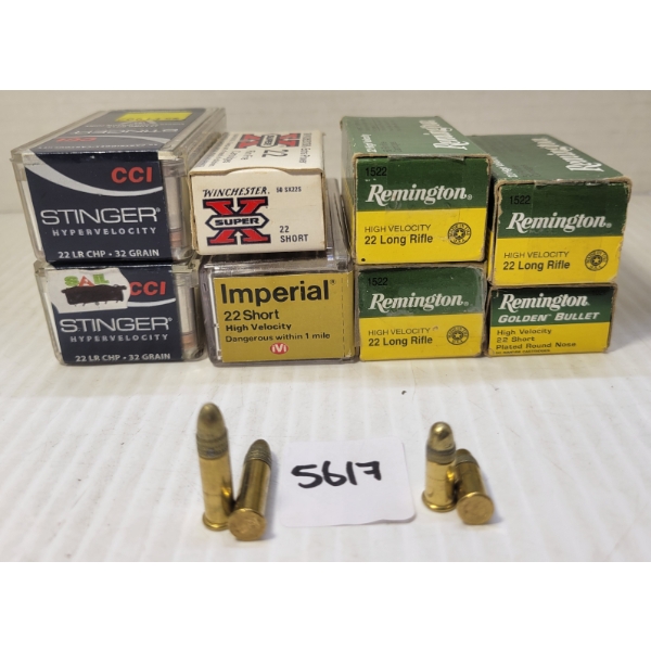 AMMO: 395X MIXED .22 LR & SHORT - 29, 32 & 40GR - SP, RN, HP