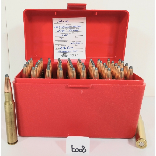 AMMO: 50X MIXED .30-06 SPRG - 180GR - INTERLOCK - RELOADS