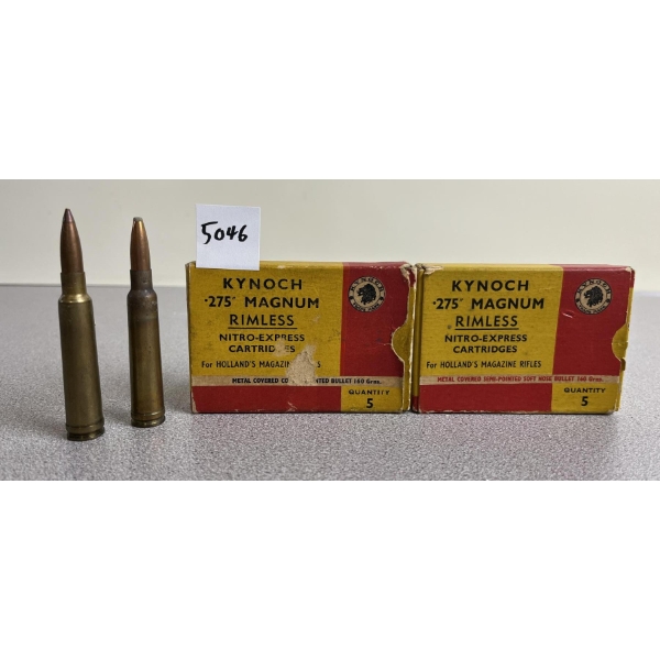 AMMO: 6X KYNOCH .275 MAGNUM RIMLESS 