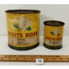 Image 1 : LOT OF 2 - WHITE ROSE PRESSURE GUN GREASE & CUP GREASE NO. 2 CANS - 1 & 5 LBS