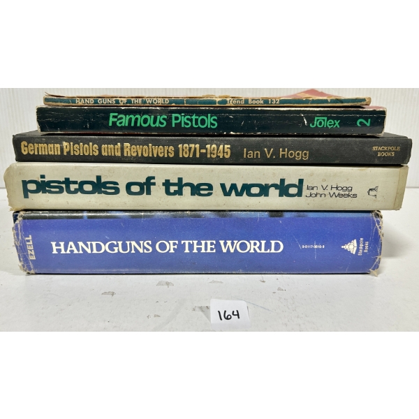 LOT OF 5 - PISTOLS & REVOLVERS REFERNCE BOOKS