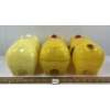 Image 4 : LOT OF 3 - WESTLAND PLASTIC PIG MOTIF COIN BANKS