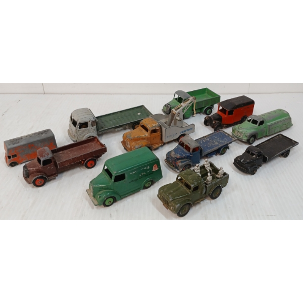 LOT OF 11 - DINKY & LESNEY DIECAST TRUCK MODELS