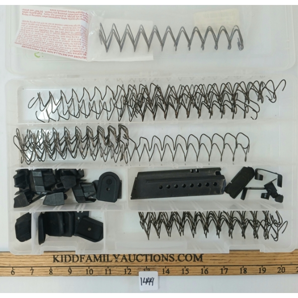 QTY OF SIG SAUER CLASSIC PISTOL P-SERIES PARTS - MAG, SPRINGS, BASE PLATES, ETC