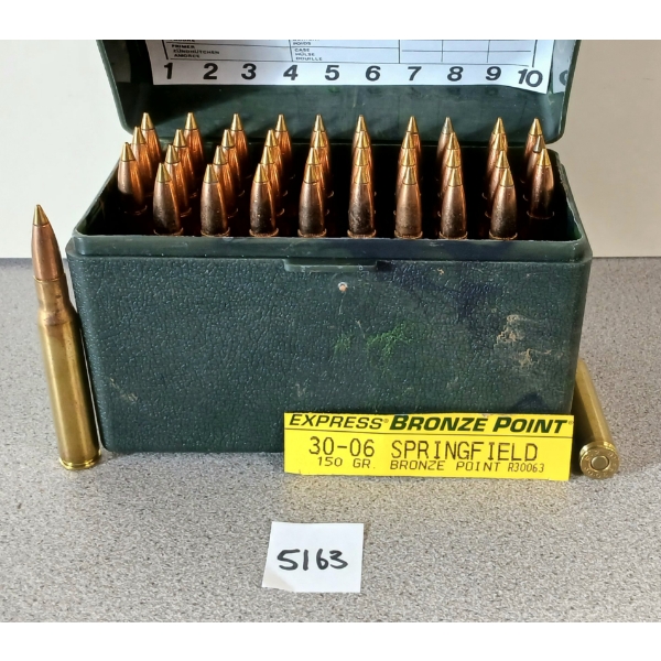 AMMO: 40X REMINGTON .30-06 SPRG - 150GR - BRONZE POINT - FACTORY LOADS 
