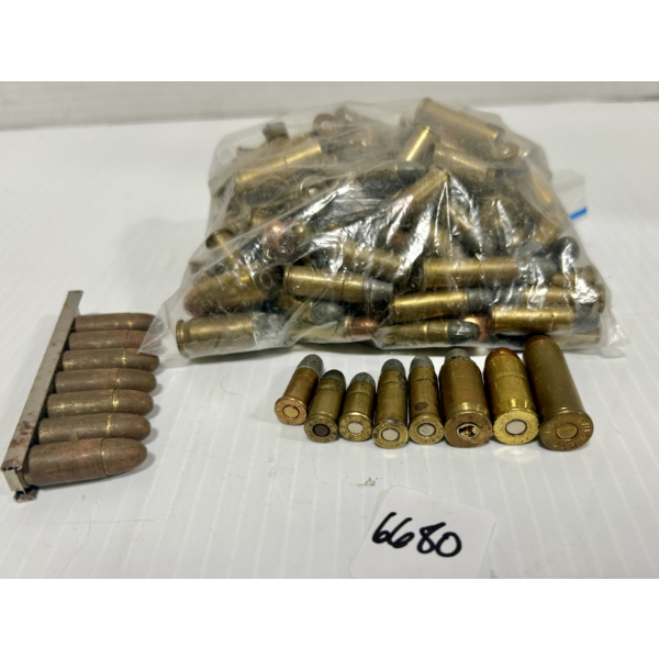AMMO: APPROX 125X MIXED HANDGUN CARTRIDGES