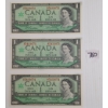 Image 1 : LOT OF 3 - 1967 CDN $1 BANKNOTES - SEQUENTIAL