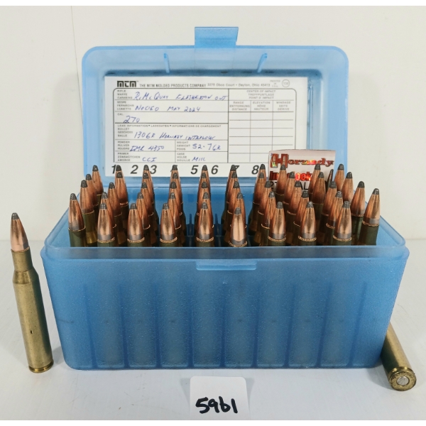 AMMO: 50X MIXED .270 WIN - 130GR - SP - FACTORY LOADS