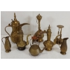 Image 4 : JOB LOT - BRASS PCS - INCL COFFEE POT, DECORATIVE PLATE & HOUR GLASS, ETC