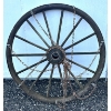 Image 1 : WOOD SPOKE WHEEL W/ METAL OUTER RING