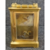 Image 6 : BRASS CARRIAGE CLOCK W/ KEY