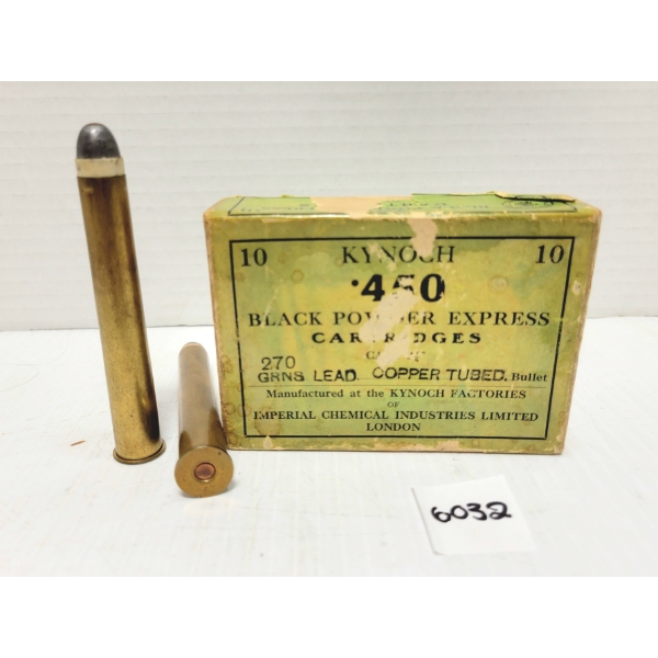 AMMO: 9X KYNOCH .450 BLACK POWDER 270 GR 