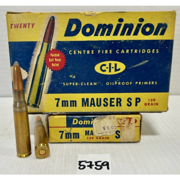 AMMO: 40X CIL 7 MM MAUSER 139GR. SP