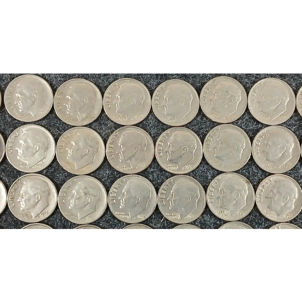 QTY OF 1965-1988 U.S. 10 CENT COINS