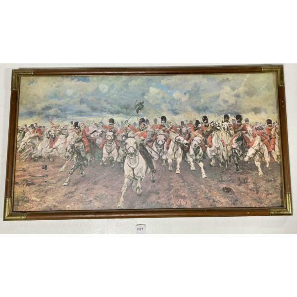 1881 "SCOTLAND FOREVER!" PRINT - BY ELIZABETH BUTLER