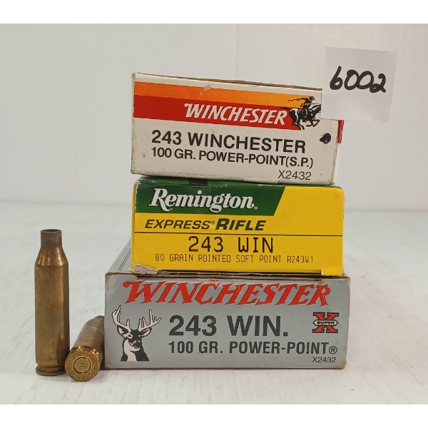 BRASS: 60X REMINGTON & WINCHESTER .243 WIN 