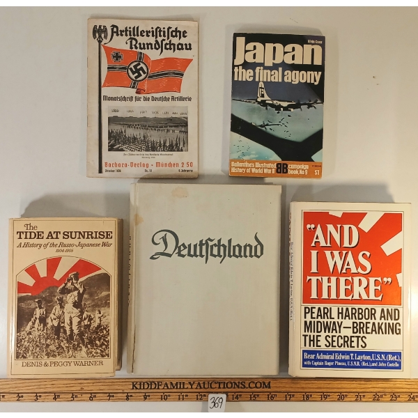 LOT OF 5 - "JAPAN: THE FINAL AGONY", "AND I WAS THERE", "THE TIDE AT SUNRISE", ETC