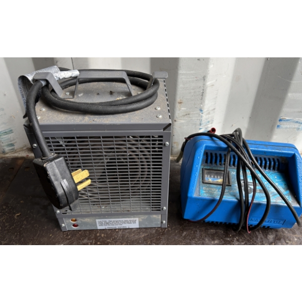 LOT OF 2 - MILKHOUSE HEATER & MASTERCRAFT BATTERY CHARGER