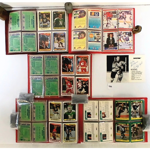 LOT OF 5 - 1990-91 TOPPS & CHL CLASSICS HOCKEY CARDS ALBUMS 