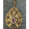 Image 2 : VICTORIAN STYLE AMYTHEST PENDANT NECKLACE 