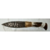 Image 3 : OBSIDIAN KNIFE W/ ANTLER HANDLE & STAND