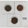 Image 2 : LOT OF 3 - 1894 - '96 CDN LARGE CENTS