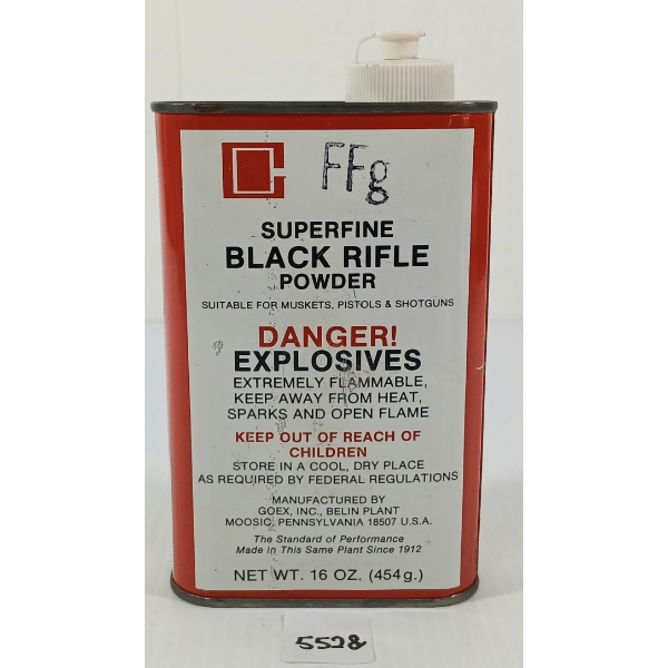 POWDER: GOEX FFG SUPERFINE BLACK RIFLE POWDER - 1LB