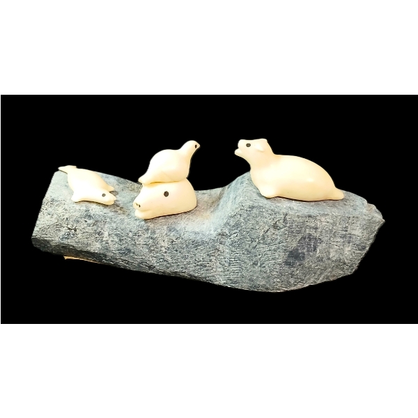 POLAR BEAR SUPRISE BY MAGGIE NAKOOLAK (PRS CDN ARTIST) - ANTLER & STONE