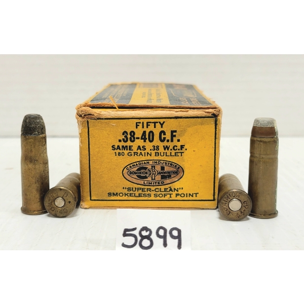 AMMO: 38X DOMINION .38-40 180 GR. SP & 12X DOMINION .44-40