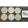Image 1 : LOT OF 6 - 1947 CDN 25 CENT COINS