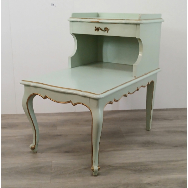 PAINTED END TABLE W/ DRAWER