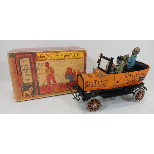 MARX TOYS TIN LITHO AMOS 'N' ANDY WIND UP TAXI-CAB - REPRO